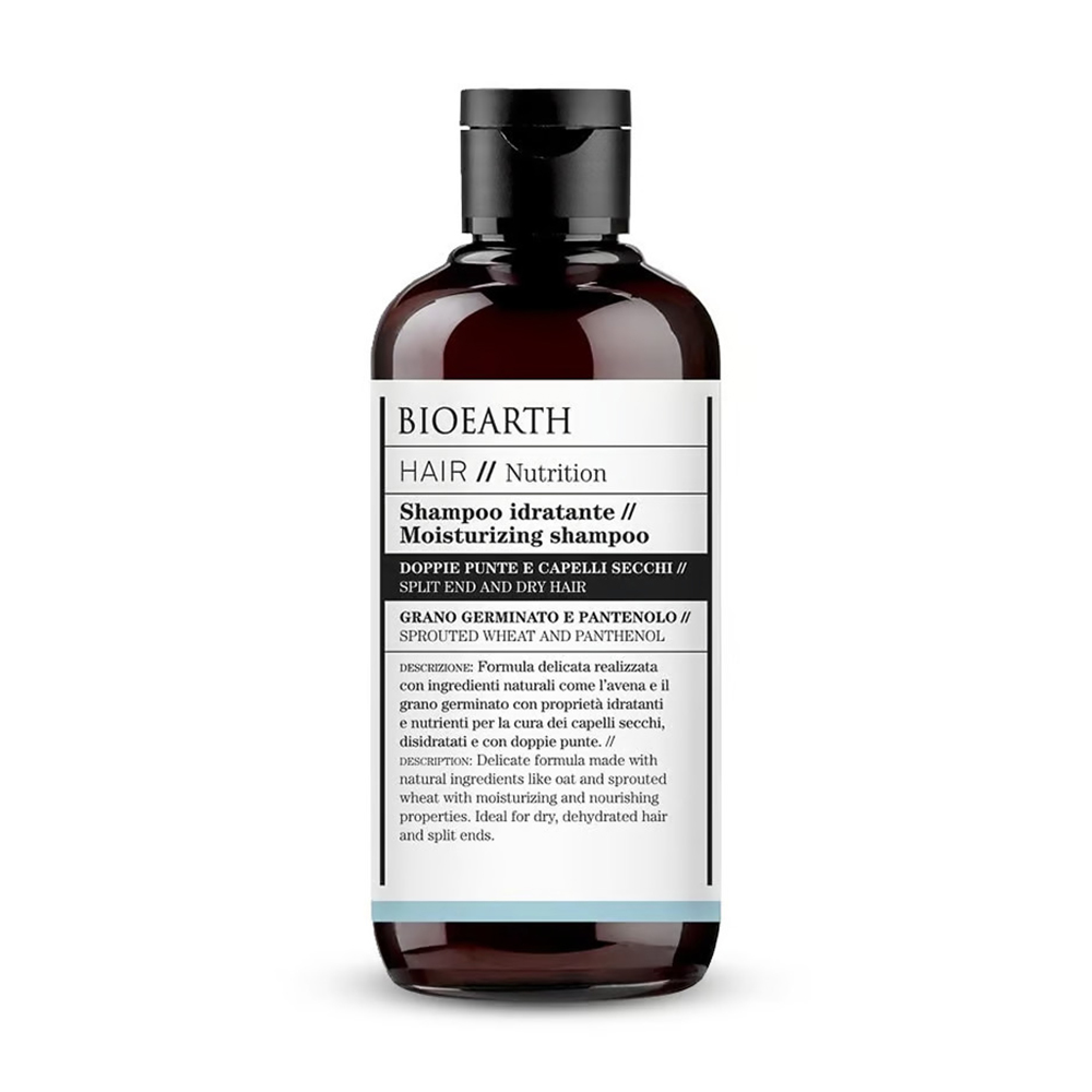 Зволожувальний шампунь Bioearth Hair Nutrition Moisturizing Shampoo для сухого та з посіченими кінчиками волосся, 250 мл